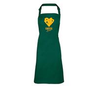 Shopagift Cheese Lover Apron Mens Womens Cooking BBQ Chef DIY Cook - Green