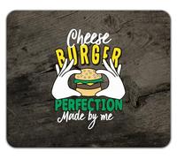 Shopagift Cheeseburger Perfection Made By Me Funny Mouse Mat Pad 24cm x 19cm