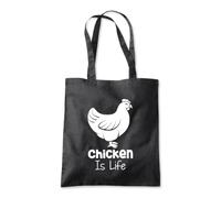 Shopagift Chicken is Life Tote Shopping Beach Bag 10 Litres Capacity - 42cm x 38cm