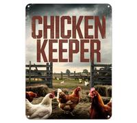Shopagift Chicken Keeper Farmer Metal Poster Wall Tin Sign Man Cave Shed Bar Bedroom Home Kitchen - A5