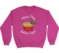 Shopagift Christmas Xmas Sweatshirt Funny Mince Pies before Guys Gift Unisex Jumper Pink
