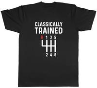 Shopagift Classically Trained Driver Mens T-Shirt Manual Gear Shift Tee Black