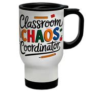Shopagift Classroom Chaos Coordinator Funny Teacher Life Travel Mug Stainless Steel 14oz Cup