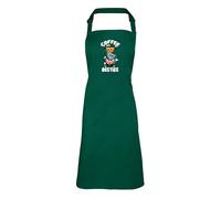 Shopagift Coffee with Besties Apron Mens Womens Cooking BBQ Chef DIY Cook - Green