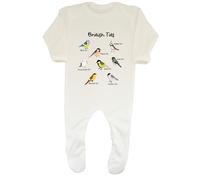 Shopagift Collection of British Tits Birds Baby Grow Romper Suit Boys Girls White