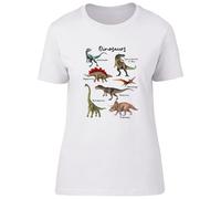 Shopagift Collection of Dinosaurs T-Rex Triceratops Raptor Womens T-Shirt Ladies Tee