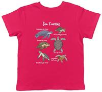 Shopagift Collection of Sea Turtles Oceans Kids T-Shirt Childrens Tee Boys Girls Pink