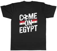 Shopagift Come on Egypt Supporter Football Fan Mens Black T-Shirt Tee