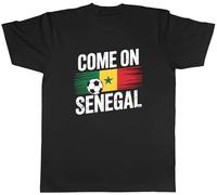 Shopagift Come on Senegal Supporter Football Fan Mens Black T-Shirt Tee