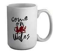 Shopagift Come on Wales Welsh Dragon Football World Cup White 15oz Large Mug Gift Cup