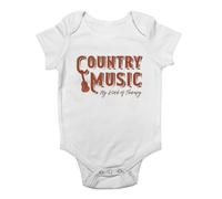 Shopagift Country Music Baby Grow Vest My Kind of Therapy Bodysuit Boys Girls