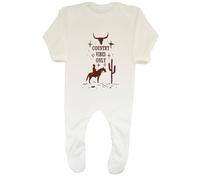 Shopagift Country Music Vibes Only Baby Sleepsuit Romper Southern Music Day Boys Girls White