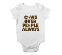 Shopagift Cows Over People Always Funny Farm Farming Baby Vest Bodysuit Boys Girls
