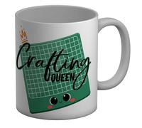Shopagift Crafting Queen Mug Handmade DIY Artisan Creative White 11oz Large Ceramic Cup