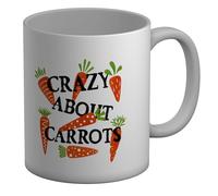 Shopagift Crazy About Carrots National Carrot Day Mug White 11oz Large Ceramic Cup