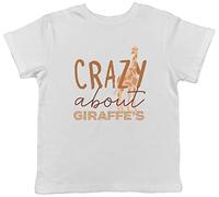 Shopagift Crazy About Giraffes Childrens Kids T-Shirt Gift White