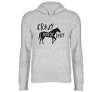 Shopagift Crazy Horse Lady Hooded Top Unisex Hoodie Grey