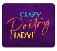 Shopagift Crazy Poetry Lady Mouse Mat Pad Word Writer Poet 24cm x 19cm