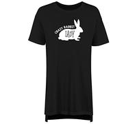 Shopagift Crazy Rabbit Lady Nightie Nightshirt Black