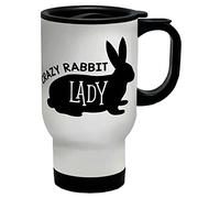 Shopagift Crazy Rabbit Lady Travel Mug Cup