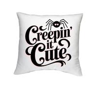 Shopagift Creepin' It Real Halloween Gothic Spider Cushion Cover Bedroom Lounge Accessory - 40cm x 40cm