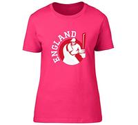 Shopagift Cricket England Sports Fitted Womens T-Shirt Gift Pink