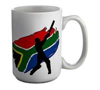 Shopagift Cricket Teams Sport - South Africa White 15oz Large Mug Cup
