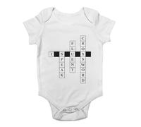 Shopagift Crossword Puzzles Baby Grow Vest I Speak Fluent Crossword Bodysuit Boys Girls