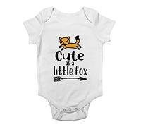 Shopagift Cute As A Little Fox Animal Baby Vest Bodysuit Gift White