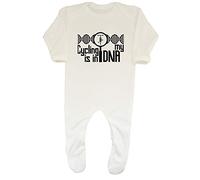 Shopagift Cycling is in My DNA Baby Grow Romper Suit White