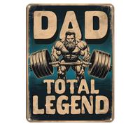 Shopagift Dad Total Legend Gym Daddy Metal Poster Wall Tin Sign Man Cave Shed Bar Bedroom Home Kitchen - A5