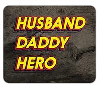 Shopagift Daddy Mouse Mat Pad Husband Daddy Hero Father's Day Birthday Gift 24cm x 19cm