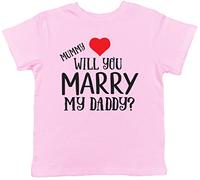 Shopagift Daddy Will You Marry My Mummy? Love Heart Valentines Proposal Kids Childrens T-Shirt