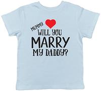 Shopagift Daddy Will You Marry My Mummy? Love Heart Valentines Proposal Kids Childrens T-Shirt