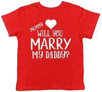 Shopagift Daddy Will You Marry My Mummy? Love Heart Valentines Proposal Kids Childrens T-Shirt