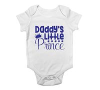 Shopagift Daddy's Little Prince Cute Blue Boys Baby Vest Bodysuit