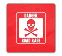 Shopagift Danger Road Rage 2 Pack Coasters - 9cm x 9cm