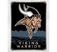 Shopagift Danish Viking Warrior Metal Poster Wall Tin Sign Man Cave Shed Bar Bedroom Home Kitchen - A5