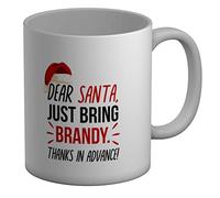 Shopagift Dear Santa Please Bring Brandy Christmas Xmas Secret Santa White 11oz Large Mug Gift Cup