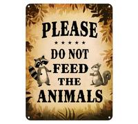 Shopagift Do Not Feed the Animals Metal Poster Wall Tin Sign Man Cave Shed Bar Bedroom Home Kitchen - A5