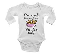 Shopagift Do Not Kiss Me Baby Grow Vest Bodysuit If Nacho Baby Funny Boys Girls L/S