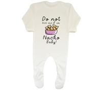 Shopagift Do Not Kiss Me Baby Sleepsuit Romper If Nacho Baby Funny Boys Girls White