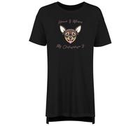 Shopagift Dog Lover Women's Nightie Home is where my Chihuahua is Night Shirt Black