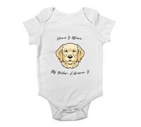 Shopagift Dog Pet Lover Baby Grow Vest Home is where my Golden Retriever is Bodysuit Boys Girls