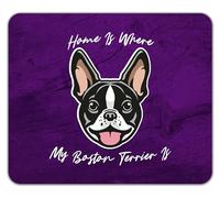 Shopagift Dog Pet Lover Mouse Mat Pad Home is where my Boston Terrier is 24cm x 19cm