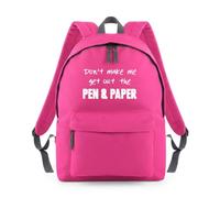 Shopagift Don't Make Me Get Out The Pen and Paper Backpack Rucksack 18 Litres Capacity - 42cm x 31cm x 21cm