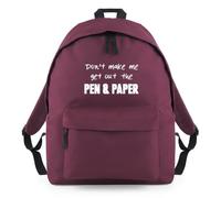 Shopagift Don't Make Me Get Out The Pen and Paper Backpack Rucksack 18 Litres Capacity - 42cm x 31cm x 21cm