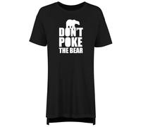 Shopagift Don't Poke the Bear Women's Nightie Funny Polar Bear Night Shirt Black