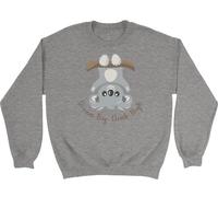 Shopagift Dream Big Climb High Tree Hugger Koala Bear Kids Sweatshirt Jumper Boys Girls Grey