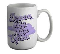 Shopagift Dream Big Nap Often Floating Clouds Mug White 15oz Large Ceramic Cup